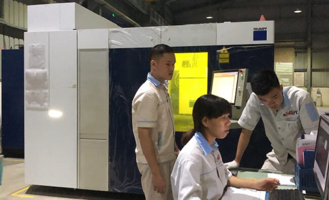 gia công cơ khí chính xác bằng máy Trumpf laser