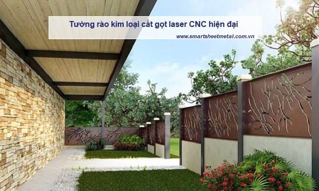 hàng rào đẹp cho biệt thự hạng sang gia công bằng cắt laser CNC
