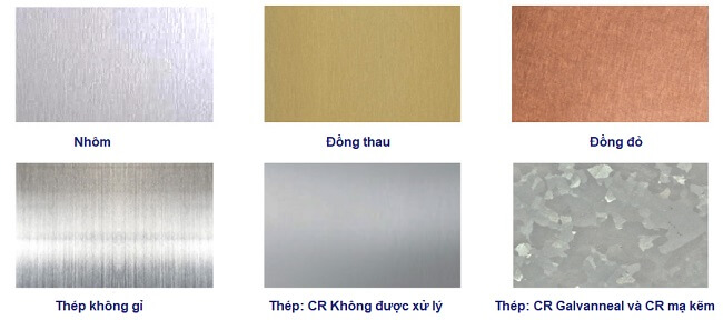 Vật liệu tấm kim loại phổ biến trong gia công