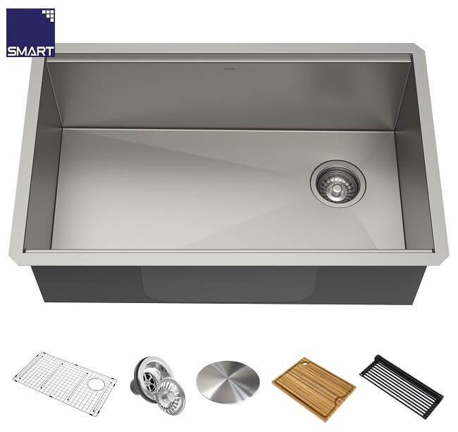 Bồn rửa chén bát làm bằng thép không gỉ sua